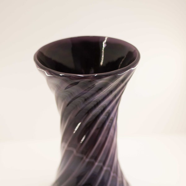 Vase diabolo Maure  vieil violet flammé