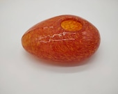 Glitter orange ovoid glassware