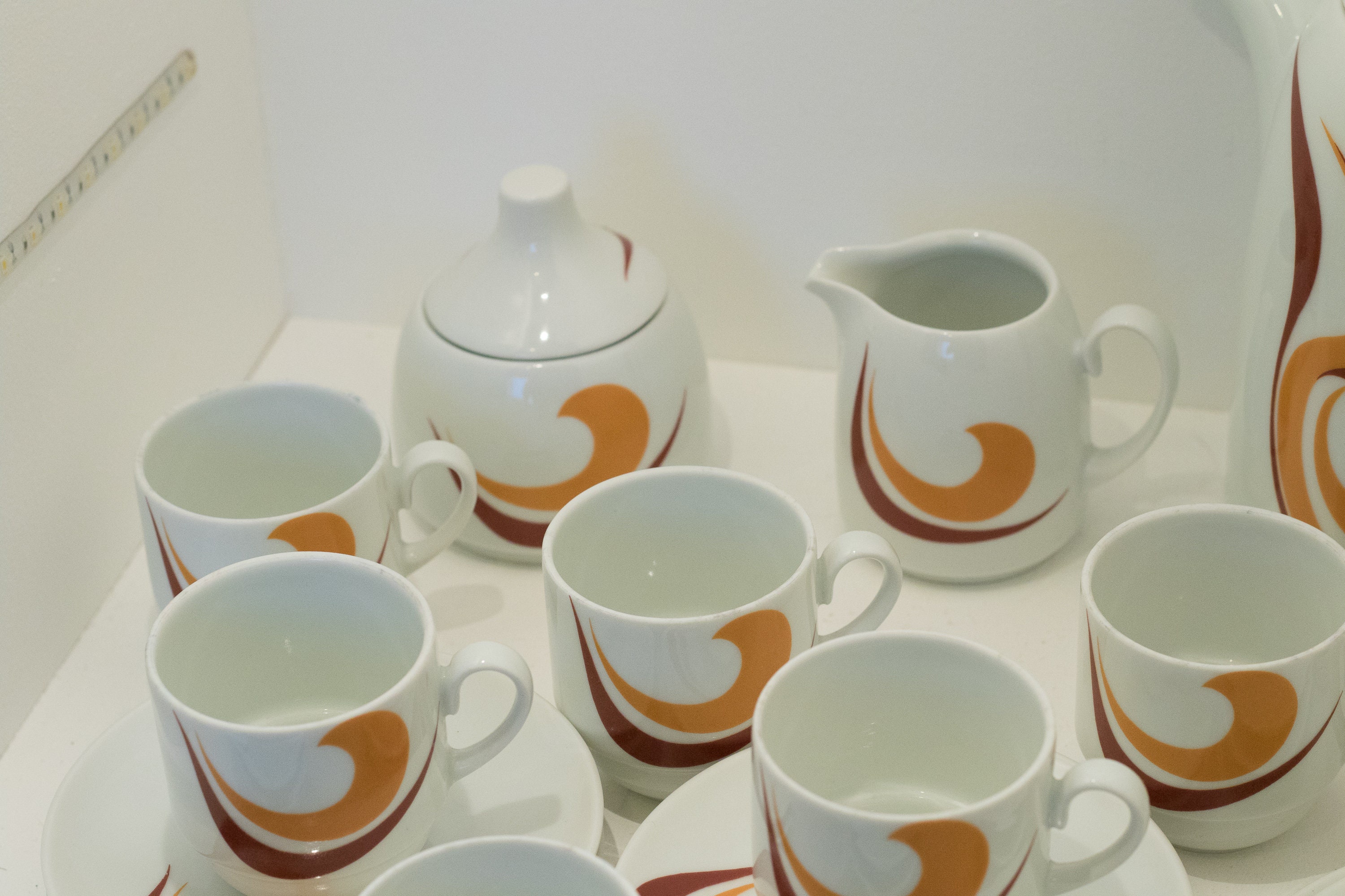 Porcelain coffee set Italian seventies design Etsy