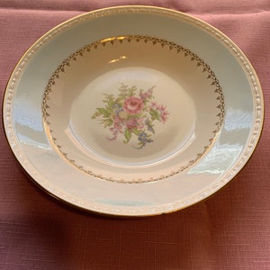 Homer Laughlin Eggshell Georgian Chateau Blue Soup Bowl Vintage 1950s Rare