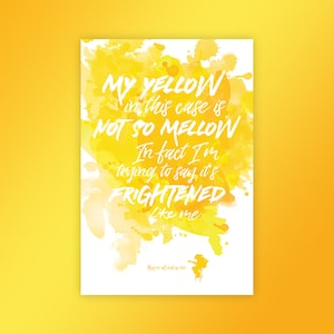 Jimi Hendrix - Bold As Love Poster (Yellow)