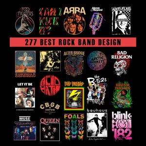 277 Best Rock Band Design Limited (PNG+PSD)
