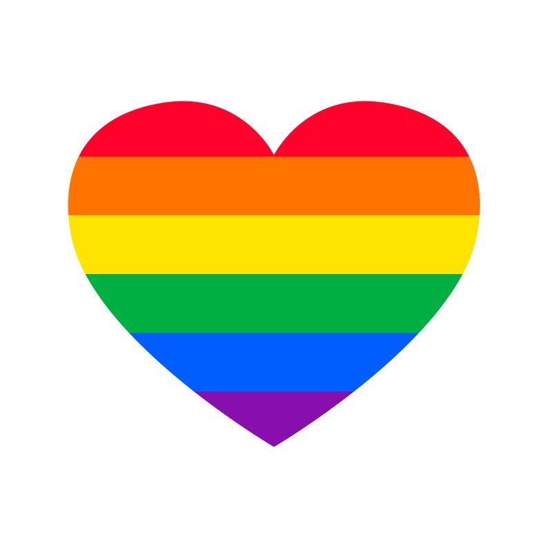 Temporary tattoo rainbow love heart tattoo pride lgbt  etsy