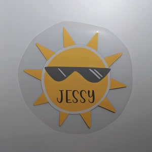 Custom cruise door magnet - cool sun!