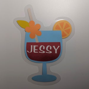 Custom cruise door magnet - cocktail!