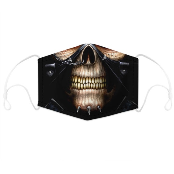 Halloween Mask Skeleton Mouth Mask Outdoor Anti-Dust Fog Face | Etsy