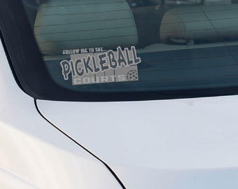 Pickleball-Auto-Aufkleber: Folge mir auf die Plätze