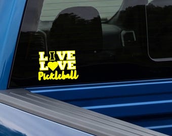 Live Love Pickleball Autoaufkleber: Auffällige Autoaufkleber