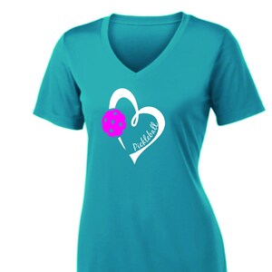 Heart With Pickleball Women's Shirts...women's - Etsy