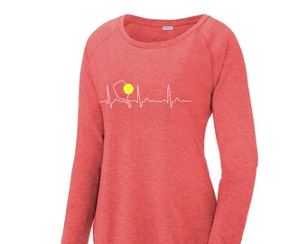 Heartbeat Pickleball Shirt: Women&#39;s Tri-Blend Activewear