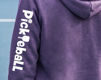 Pickleball (Horizontal) | Frauen Sweatshirt Hoodie | Ausgestattet & Cowl Neck Styles | Langarm-Pullover