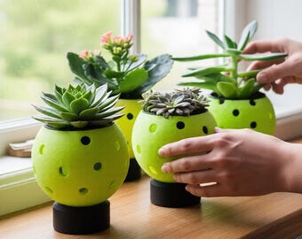 Pickleball Planter for Players Unique Pickleball Gift Ideas Gifts for Pickleball Lovers Teammates Coaches and Friends