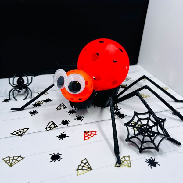 Pickleball Spiders - The Perfect Halloween gift for the Pickleball Addict in your life.  Seven Pickleball Spider Colors to Choose from.