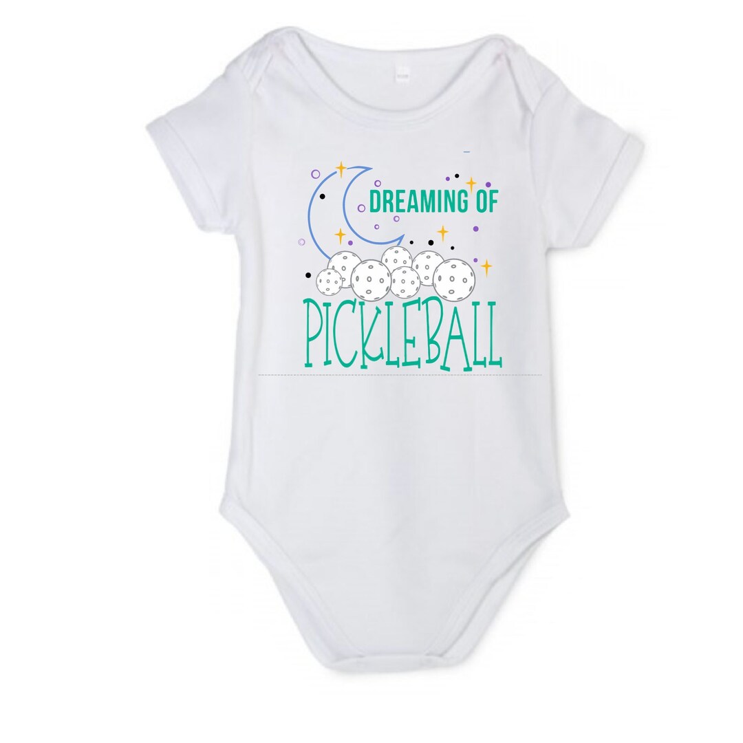 Dreaming of Pickleball Pickleball Baby One Piece..pickleball One Piece Pickleball Infant Clothes