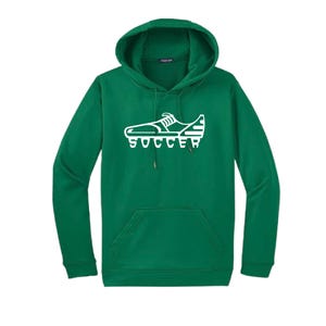 Soccer Cleat Hoodie: Unisex Medium Weight Sweatshirt