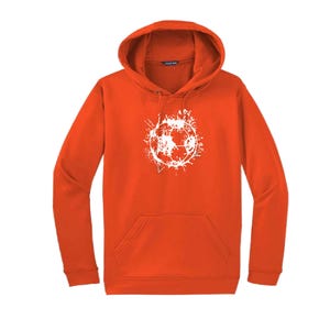 Felpa con cappuccio Splatter Soccer: felpa unisex di peso medio