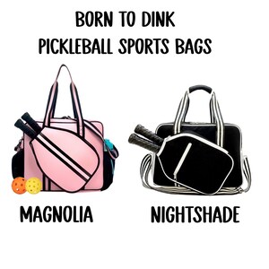 Sacs de sport personnalisables pour pickleball Born to Dink - Sac pour équipement de pickleball - Sac de sport pour pickleball - Sac fourre-tout pour pickleball