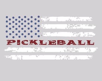 Calcomanía para auto con la bandera de Pickleball: Pegatina patriótica