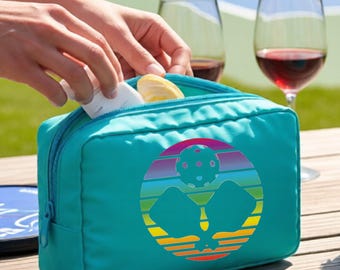 Rainbow Circle | Pickleball Dimensional And Stash Pouch Accessory Bags | Small Size Court Dimensional Bag