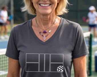 Dameskleding voor pickleball, gepersonaliseerde teamshirts voor haar, premium pickleballkleding, sportkleding, alledaagse pickleballoutfit, cadeau voor mama
