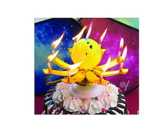 Pickleball Musical Birthday Candle Cake Topper