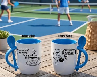 He loves Me More Than | Pickleball Coffee Cup | Fun Pickleball Gifts