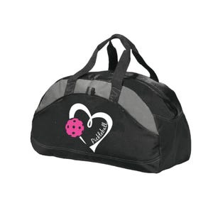 Pickleball Love Heart Designs Duffel and Tote Bags for Pickleball Gear - Pickleball Sport Bag - Pickleball Tote Bag