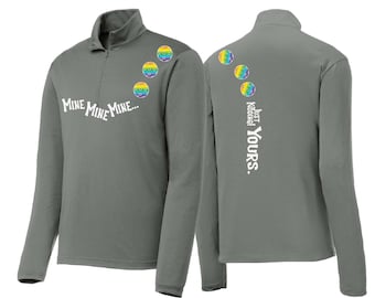 Mine Yours - Men's 1/4 Zip Pickleball Shirt: Moisture-Wicking Athletic Pullover
