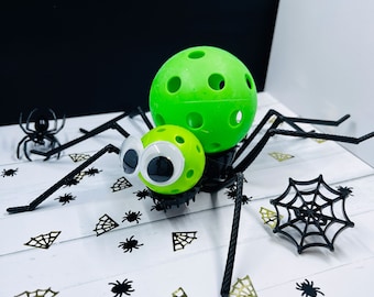 Halloween Pickleball Spider: Upcycled Pickleball Gift