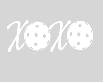 XOXO con Pickleballs / Calcomanía para auto y pegatina de Pickleball / Color personalizable