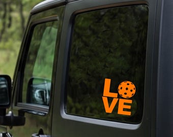 LOVE Pickleball Autoaufkleber: Personalisierbarer Farbaufkleber