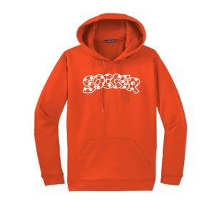 Soccer Hoodie Sweatshirt: Unisex Medium Weight Hook Design