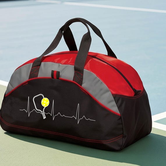 Heartbeat Pickleball Duffel Bag Bag for Pickleball Gear - Pickleball Sport Bag - Pickleball Tote Bag