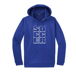 Soccer Hoodie Sweatshirt: Unisex Medium Weight, Moisture-Wicking