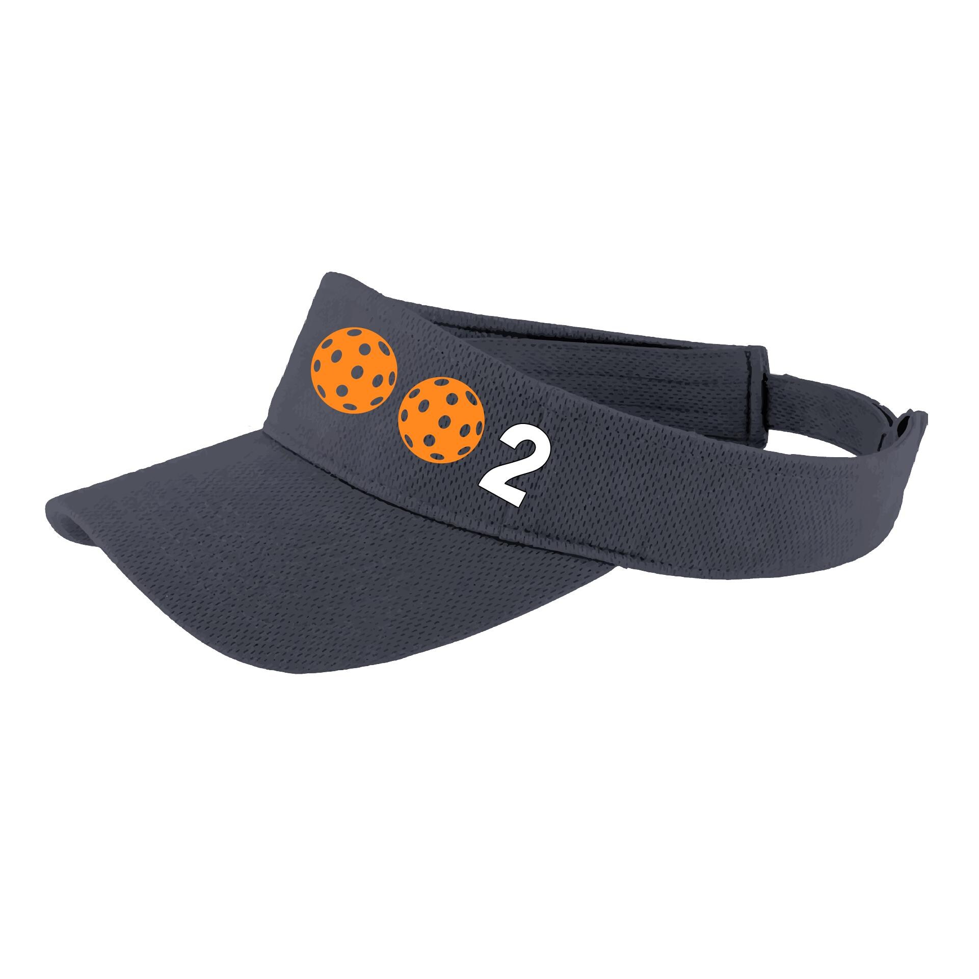 Visière Pickleball KTX Embroidery - Casquette Soleil Réglable Noire - Brod Main USA