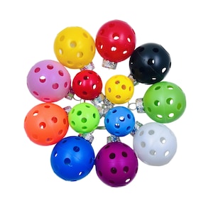 Pickleball Christmas Ornaments: Mini & Micro Size, Set of 12