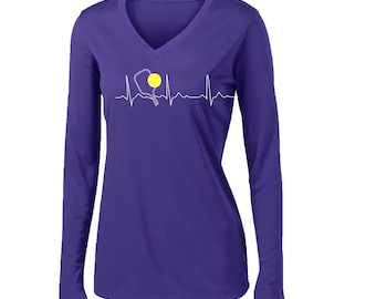 Heartbeat Pickleball Shirt: Women's Tri-Blend Activewear