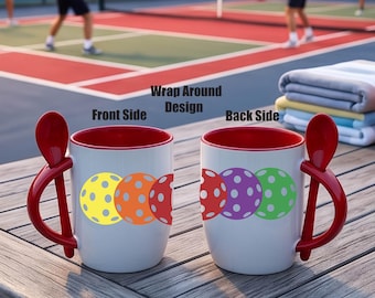 String Of Pickleballs | Pickleball Coffee Cup | Fun Pickleball Gifts