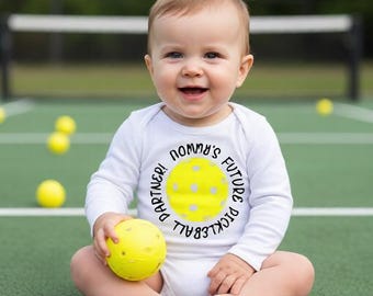 Toekomstige Pickleball-partner Mama en papa pickleball babyromper.. Pickleball-romper - Pickleball-baby - Pickleball-babyoutfits