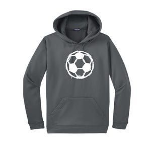 Sketched voetbalhoodie: middelzwaar uniseks sweatshirt