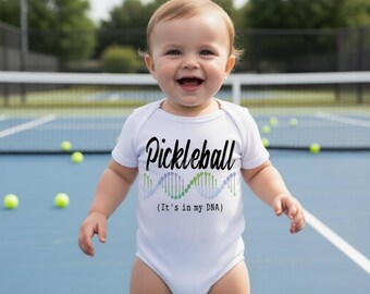 Pickleball DNA-pickleball babyromper..Pickleball-romper - Pickleball-babykleding - Pickleball-babyoutfits