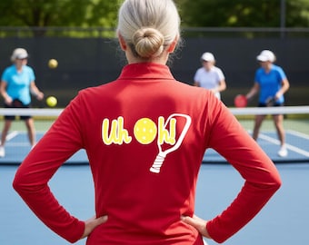 Womens Pickleball Quarter Zip Tournament Shirt UV Protection Pickleball Top Gift For Women Lightweight Warm Up Shirt Stylish Custom Apparel