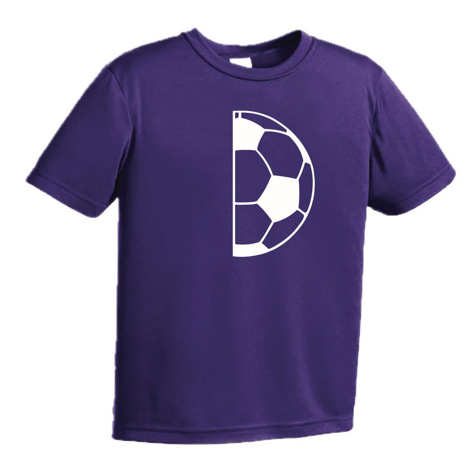 Half Soccer Ball T-Shirt: Men's, Women's, Youth - Long & Short Sleeve