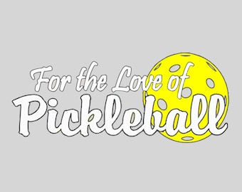 Calcomanía para auto "Por el amor al Pickleball": Adhesivo de vinilo impermeable