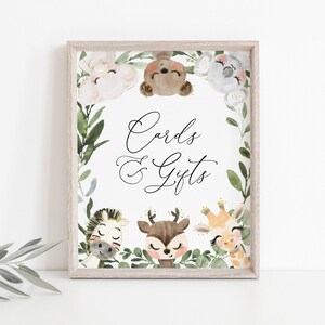 Safari baby shower kaarten en geschenken teken, Safari kaarten en geschenken teken, Jungle kaarten en geschenken teken, Instant Download, Templett - BB19