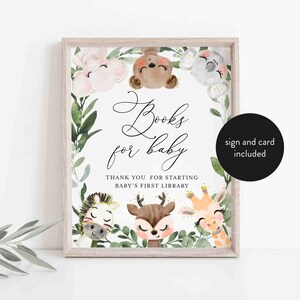 Safari Baby Shower Books For Baby, Safari Animals Baby Shower Books For Baby, Safari Books For Baby, Instant Download, Templett - BB19