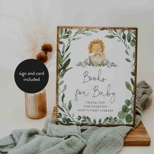 Dinosaur baby shower boeken voor baby, dinosaurus boeken voor baby, boeken voor baby teken, boeken aanvraagkaart, Instant Download, Templett - BB12C