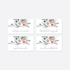 Boho Rose Baby Shower Etichette alimentari, Etichette alimentari Boho Rose, Etichette alimentari Boho Baby, Carte tenda Boho, Download istantaneo, Templett - BB5