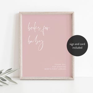Moderne babyshowerboeken voor baby, minimalistische babyshowerboeken voor baby, elegante boekenverzoekkaart, direct downloaden, Templett - BB26B