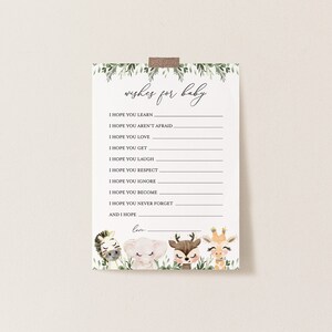 Safari Baby Shower Wishes for Baby, Safari Wishes for Baby, Safari Baby ...